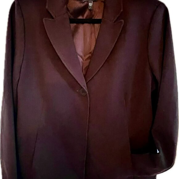 EILEEN FISHER beautiful blazer in very dark plum Women SIZE L. - Picture 1 of 12